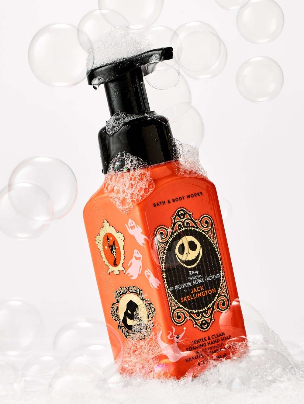 Bath & Body Works Jack Skellington Gentle Foaming Hand Soap 8oz NEW RARE
